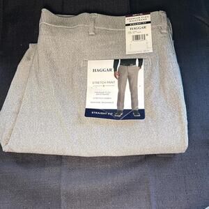 Haggar Stretch Pant 273430 Taupe Premium Flex Waistband 42W X 30L